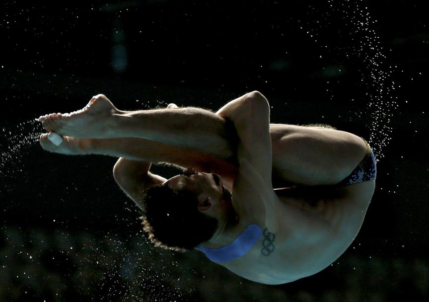 Il tuffo dell&#39;ucraino Illya Kvasha ai Mondiali di nuoto in Kazan, Russia. (Reuters)
